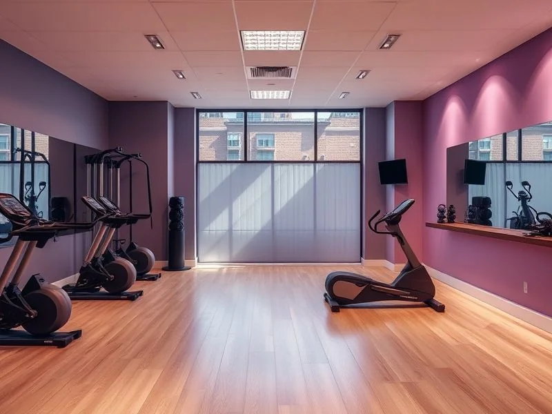 A serene female silhouette, meditating or performing a slow, controlled movement within a translucent, glowing, spherical chamber. The chamber is made of glassmorphic panels, surrounded by subtle, shimmering data streams and a soft violet-blue aura.